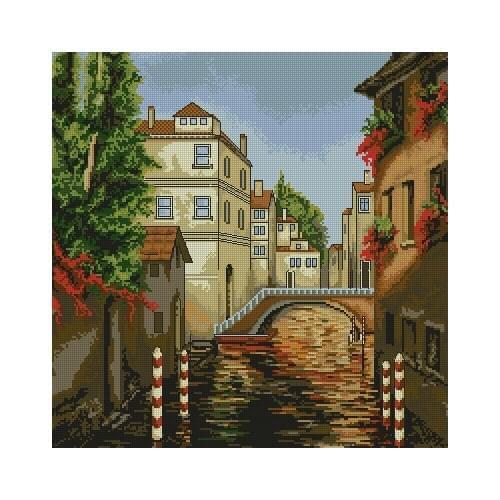 Free delivery Top Quality beautiful lovely counted cross stitch kit water city house home bridge