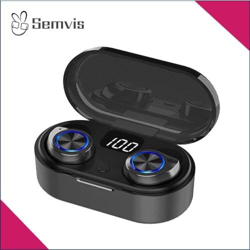 TW80 Wireless Bluetooth Headset Earphone LED Digital Display Earphones Fast Charging Headsets Fingerprint Touch Earphone Headset
