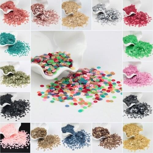 Paillette 4mm Matte Sequin Pvc Flat Round Dull Polish Sequins Paillettes Sewing Wedding Craft Women Garments Accessories 20g