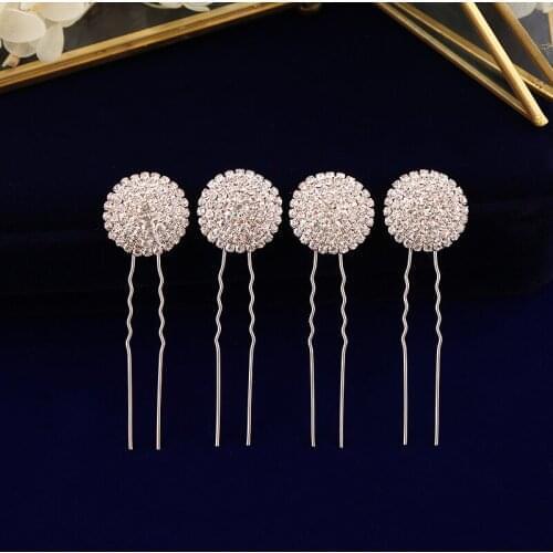 Sparkling Handmade Hairpins European Crystal Hairbands Wedding Dress Hair Accessories Hair Sticks