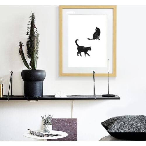 Felid Lovely Cartoon Pet Cat Canvas Painting Wall Art Picture Poster For Childs Room Garden Home Decoration Unframed LZ532