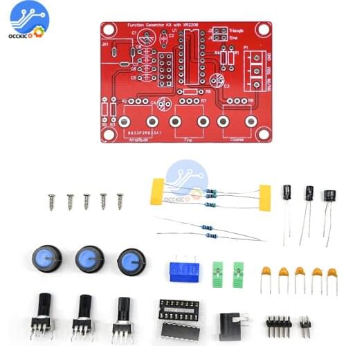 XR2206 Signal Generator DIY Kit Triangle Square Wave Output 1HZ-1MHZ DDS Function Signal Generator Frequency with Acrylic Shell