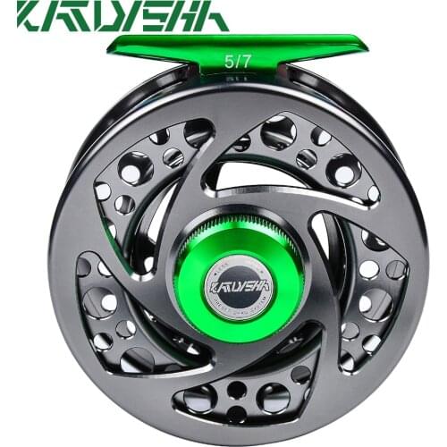 KATYUSHA Fly Fishing Reel 5/7-7/9-9/10 WT Fishing Wheel Aluminum Lightweight Fly Reel CNC Machine Cut Large Arbor Die Casting