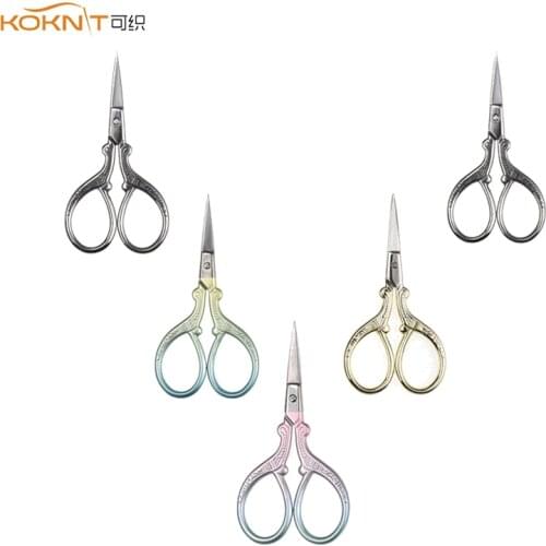 KOKNIT 4 Colors Vintage Tailor Scissors Small Cross Stitch Embroidery Scissors Women Tailors Handcraft Scissors DIY Tools