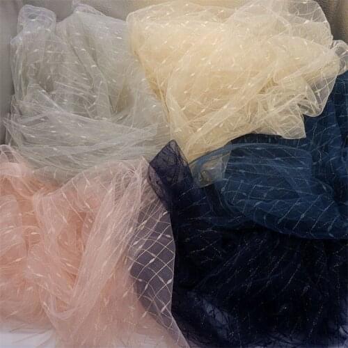 Width 150cm Gold Cording Mesh Lace Fabric French Chantilly Girls Lady Costume Lace Fabric Material Women Lace Sewing Material