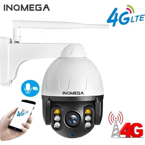 INQMEGA 4G WIFI Camera 1080P PTZ Dome Camera 2MP Wireless GSM SIM Card IP Camera Security Outdoor CCTV P2P IR Night Vision 30M