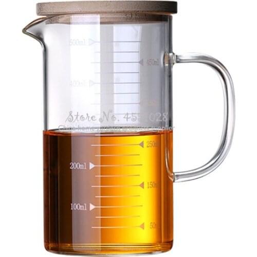 Measuring Spoon High Temperature Glass Liquid Measuring Cup Milk Metering Device with Scale 350/500ml Dotomy Measuring Cups