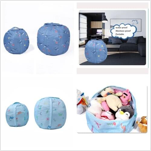 Animal Toys Storage Bean Bag Stuffed Children Kids Plush Toy Organizer Multi-Purpose Hot Stuff'n Sit Stuffable Large Capacity