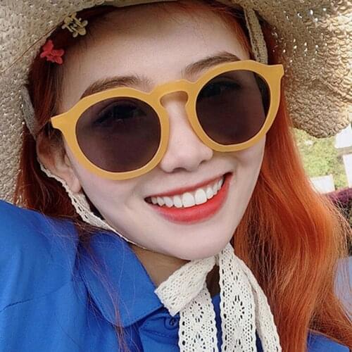 Trendy Street Shooting Round Shape Sunglasses For Women 2021 Multicolor Fashion Personality Sun Glasses Ladies Cute PhotographUV
