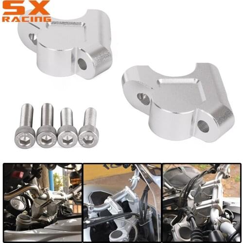 Motorcycle Silver Handlebar Riser Up Backs Moves Bracket Kit Clamp For BMW R1200GS LC 2013-2017 R1200GS ADV 2014-2017