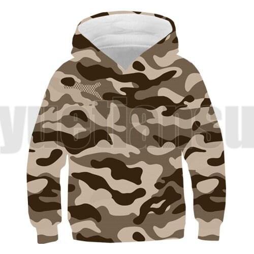 3D Camouflage Hoodies Men 2020 Lounge Wear Childrens Sweatshirt Kids Streetwear Camo Plus Velvet Military Oversized Pullover