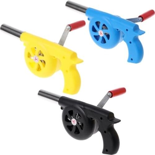 Outdoor Camping BBQ Air Blower Picnic Barbecue Cooking Fire Fan Hand Crank