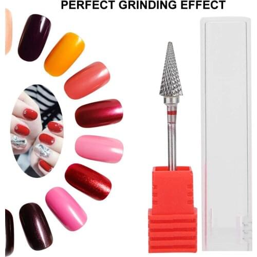 Manicure Drill Bit Tungsten Steel Nail Art Manicure Drill Bits Electric Pedicure Manicure Grinding Head for Home Salon Use