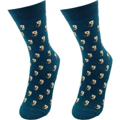 Personality Lovers Happy Cartoon Owl Print Socks Men And Women Cartoon Owl Cotton Trend Socks Harajuku Hip Hop Street Style