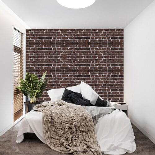 Vintage Stone Brick Waterproof Wallpaper Living Room Kitchen Bathroom Removable PVC Self Adhesive Wallpaper Furniture Renovation