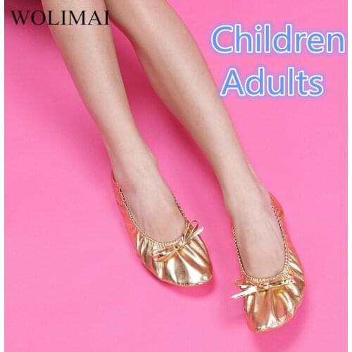 Belly Dance Shoes PU Top Gold Soft Indian Womens Dance Ballet Shoes Leather Belly Dance Ballet Shoes Kids For Girls Women