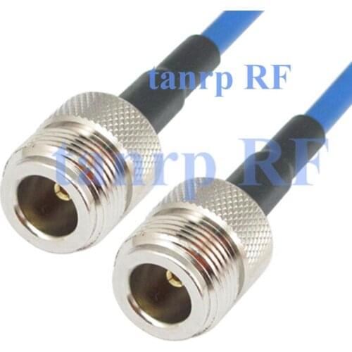 15CM Semi Flexible blue jacket jumper cable RG402 6inch N female jack to N female jack RF adapter connector
