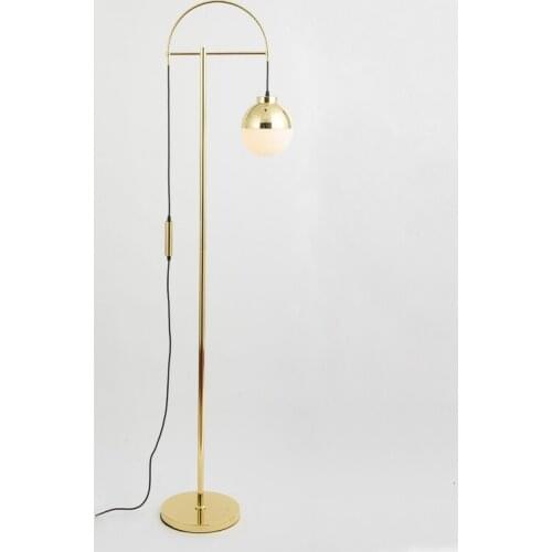 Postmodern Living Room Golden Ball Glass Floor Lamp Planner Model Room Bedside Floor Lamp