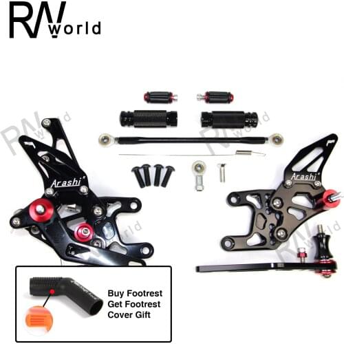 Motorcycle CNC Adjustable Footrest Footpegs Rearset Foot Rest For HONDA CBR1000RR 2008-2011 CBR1000 CBR 1000 RR 2009 2010 Black