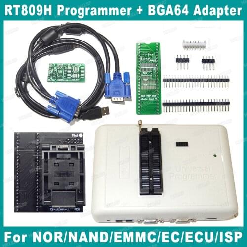 RT809H EMMC-Nand FLASH Programmer+BGA64 Special EMMC Adapter For RT809H Programmer RT-BGA64-01 Socket