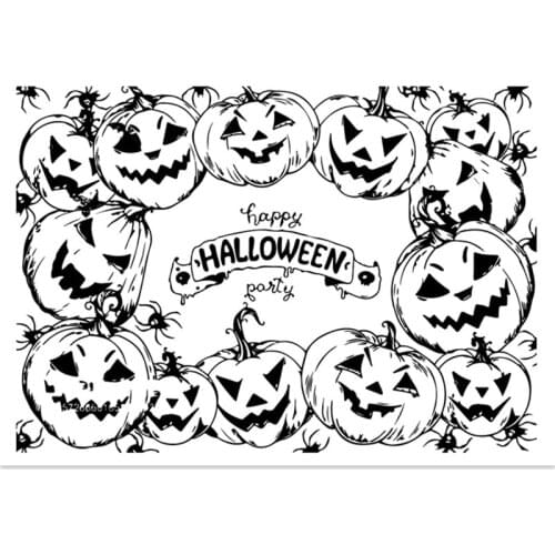 11*16CM Halloween Pumpkin Transparent Clear Stamps / Silicone Seals Roller Stamp For DIY Scrapbooking Photo Album/Card Making