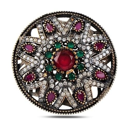 Silverlina Silver Zircon Stone Authentic Brooch