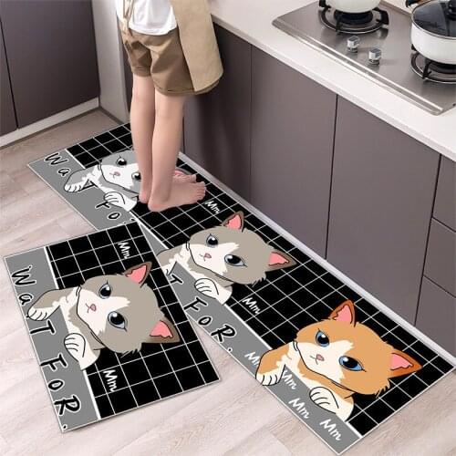Cute Floor Mats Rectangular Entrance Door Mat Bedroom Home Floor Decoration Living Room Carpet Bathroom Non-Slip Carpet
