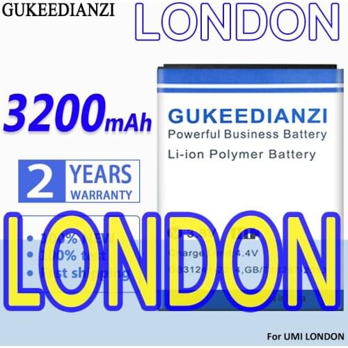 High Capacity GUKEEDIANZI Battery 3200mAh For UMI LONDON
