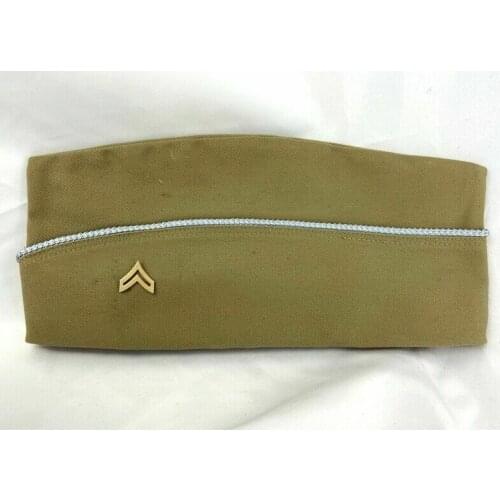 Tomwang2012. Ww2 Us Army Infantry Uniform Garrison Cap &Nco Corporal Rank Golden Insignia Hat
