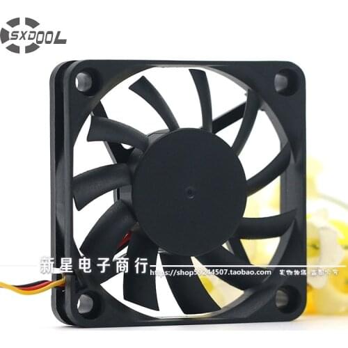 SXDOOL slim cooling fan FD126010LB 12V 6010 60*60*10mm double ball bearing cooler 3-Pin 3800RPM 17.3CFM