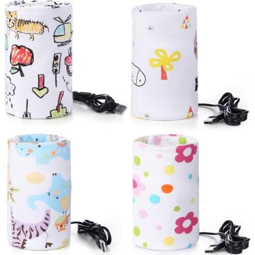 USB Milk Warmer Insulated Bag Portable Travel Cup Warmer Baby Nursing Bottle Cover Warmer Heater Bag Infant Feeding Bottle Bags