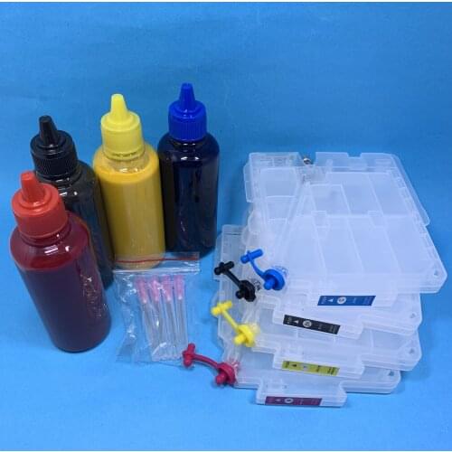 YOTAT 4*100ml Sublimation Ink GC31 Refillable ink cartridge GC31H for Ricoh IPSiO GX e5500 GX e7700 GX e3300 GX e2600 printer