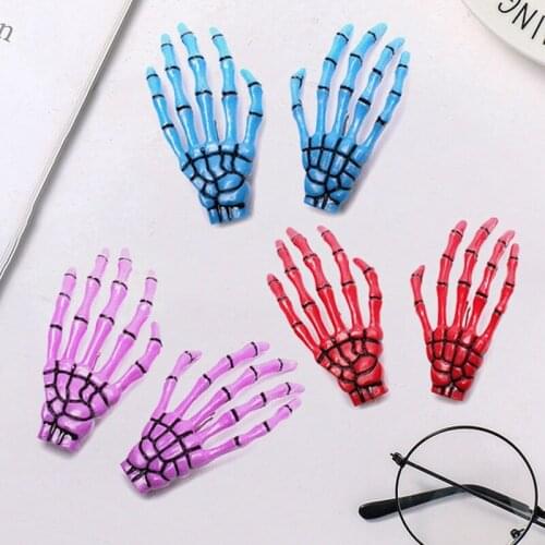 Skeleton Claw Skull Hand Hair Clip Hairpin Zombie Punk Horror Bobby Pin Barrette Women Girls Fashion Hair Accessories