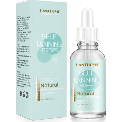 1PCS Self-Tanning Drops Women Body Tanning Lotion Skin Care Tanning Cream Tanner For Daily Skin Care 30mL Mild Nourish Body