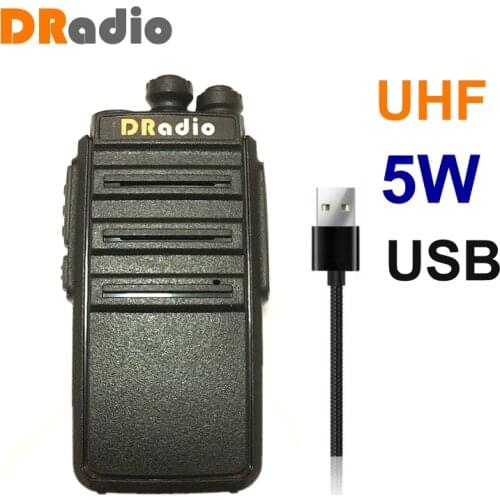 2pcs DRadio DR-115 Two Way Radio 5W UHF 400-470MHz Walkie Talkie Portable 16CH FM Transceiver CB Radio Interphone