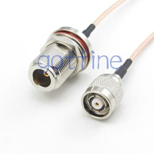 20inch RP TNC male plug to N female jack waterproof RF adapter connector 50CM Pigtail coaxial jumper cable RG316 extension cord