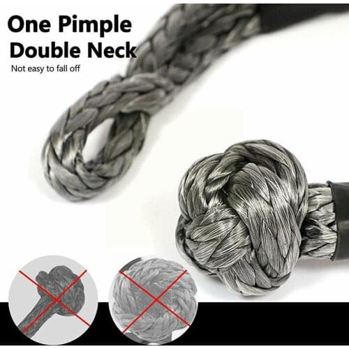 38000Lbs Break Strength Synthetic Soft Shackle 1/2" Shackles Inch X Sleeve 22 Rugged with Tool Recovery For Vehicle Protect F3S6