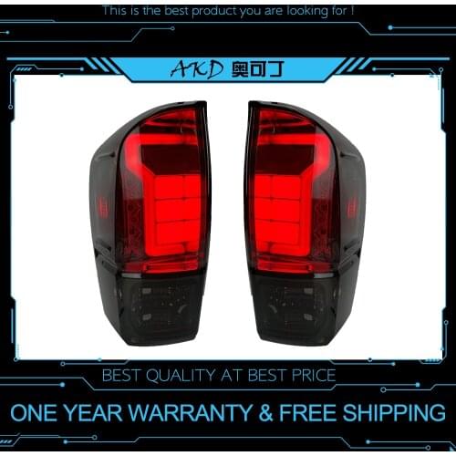 AKD tuning cars Tail lights For Toyota Tacoma 2016-2019 Taillights LED DRL Running lights Fog lights Rear parking lights