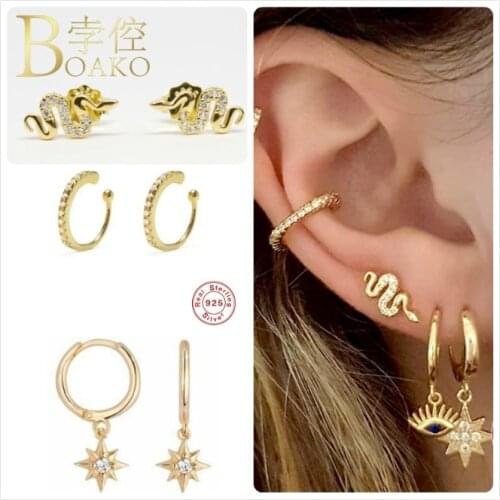 Женские серебрянные серьги BOAKO China At AliExpress