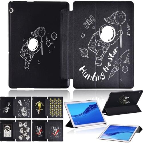 Tablet Case for Huawei MediaPad T5 10 10.1" Funda PU Leather Folding Stand Cover for MediaPad T3 10 9.6" Protective Shell