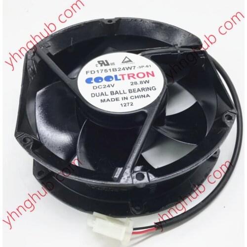 COOLTRON FD1751B24W7 3P-61 DC 24V 28.8W 172x150x51mm 3-Wire Server Cooling Fan