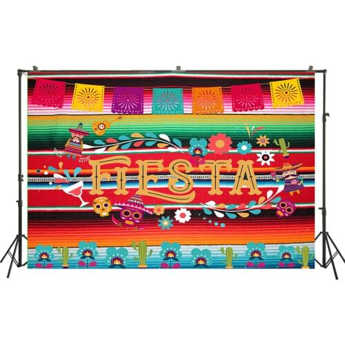 HUAYI Photography Backdrops Birthday Photo Backdrop Fiesta Carnival Baby Shower Party Decor Banner Photo Booth Background W-928