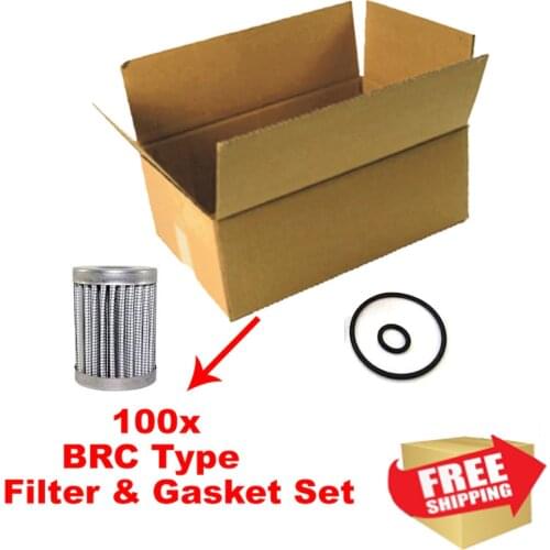 100x Brc Type Filter & Gasket Set Brc LPG GPL CNG Cartridge