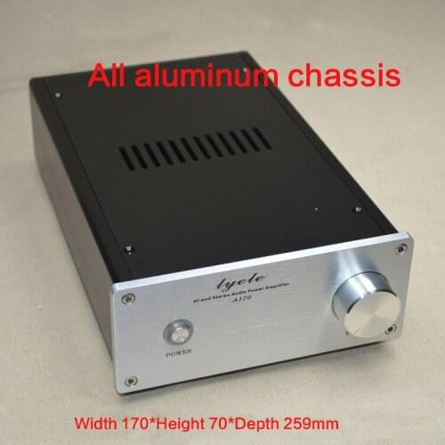 170*70mm*259mm All Aluminum Power Amplifier Chassis DIY X1707 Amplifier Shell Gallbladder Box DIY Enclosure Width