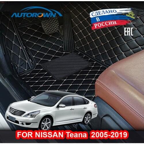 PU Leather Car Floor Mat For Nissan Teana 2003-2019 J31 J32 L33 3D Protector Car Clean 3D Floor Mat Auto Interior Accessories