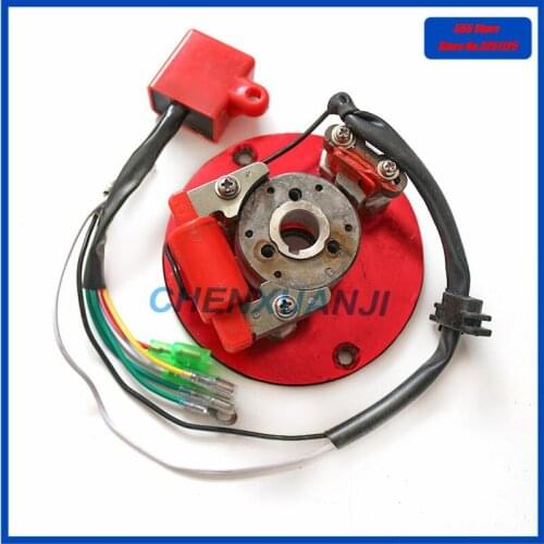 Red Racing Magneto Stator Rotor Ignition CDI Box Kit for 110cc 125cc 140cc Engine Chinese Lifan YX Pit Dirt Bike Motorcycle