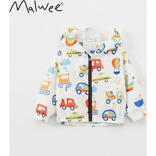 2 3 4 5 6 7 Y Boys Hooded Outwear Child Cartoon Car Print Casual Jacket for Boy Kids Zipper Windbreaker Coat Toddler Clothes New
