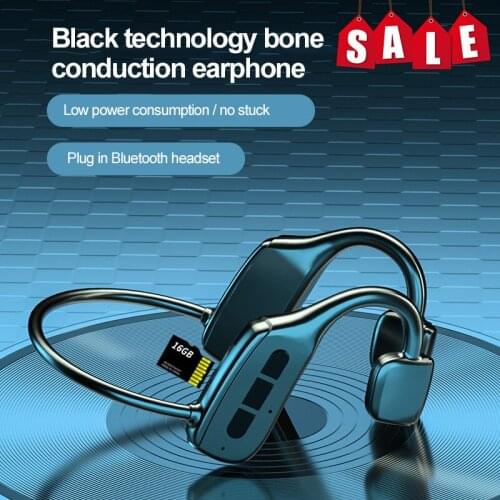 Bone Conduction Earphone G2 Wireless Bluetooth-Compatible Headphone HIFI TWS Sports Waterproof Earphone With Mic SD Card For Run