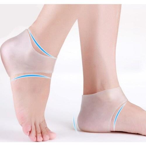 2Pcs/pair Silicone Feet Care Socks Moisturizing Gel Heel Thin Socks with Hole Cracked Foot Skin Care Protectors Foot Care Tool