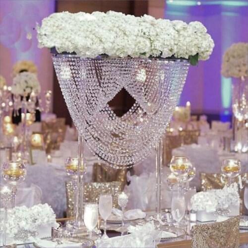 10pcs)Romantic Wedding Decoration 31.5inches Tall Clear Acrylic Flower Stand Wedding Pillar for Party Event Home Decoration